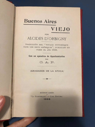 Buenos Aires Viejo. Alcides Dorbigny