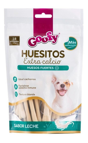 Huesitos Extra Calcio Para Cachorros Goofy 120grs