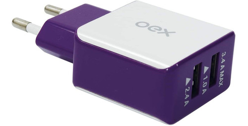 Carregador De Tomada Com Duas Entradas Usb Oex Cg201 Lm2