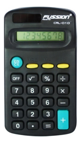 Calculadora Digital De Escritorio 8 Dígitos Escolar Fussion Color Negro