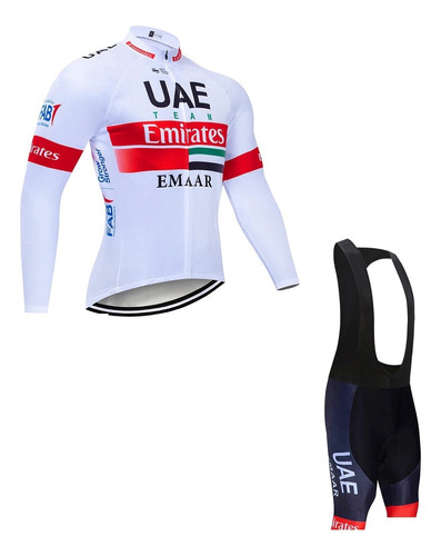 Uniforme Ciclismo Uae Emirates Tour Bicleta Badana 9d Gel