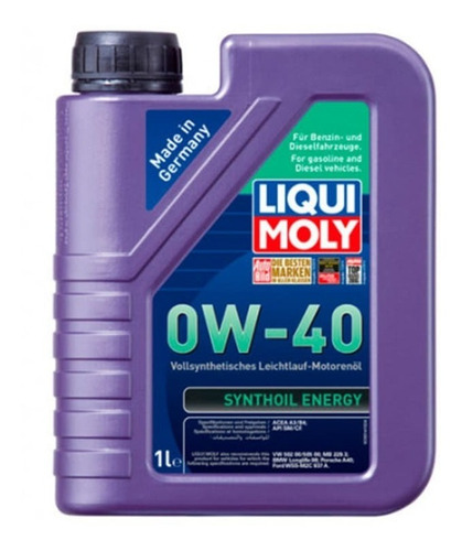 Aceite Liqui Moly 0w40 Synthoil Energy
