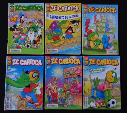 Lote De 6 Revistas Zé Carioca 52 Pgs Editora Abril 2007