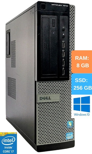 Imagem 1 de 6 de Cpu Desktop Dell 7010 Core-i7 3.4ghz 8gb Ssd 256gb Win10