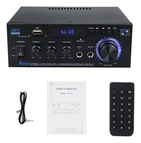 Amplificador De Sonido Ak45 De 12 Voltios, Altavoz De Sonido