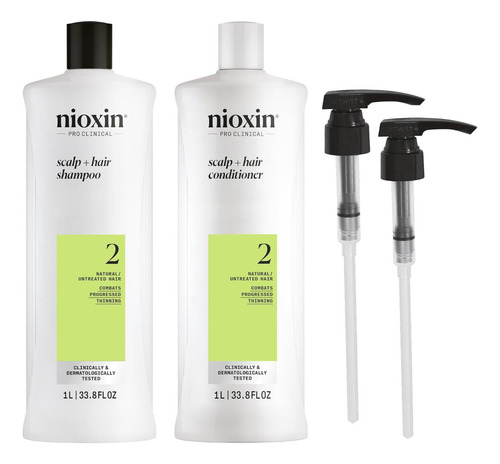 Pré-pacote De Shampoo E Condicionador Nioxin System 2, Cabel
