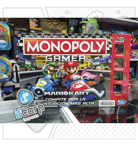 Juego De Mesa Monopoly Mario Kart Hasbro Mario Bros (Usado)