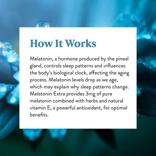Natures Sunshine Melatonin Extra 3mg 60caps Sabor Neutro