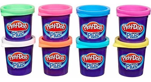 Brinquedo 8 Potes Play Doh Plus Hasbro A1206