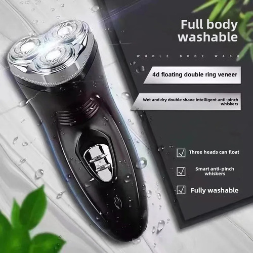 Electric Shaver Three-headed Floating Full-body Washing Mens