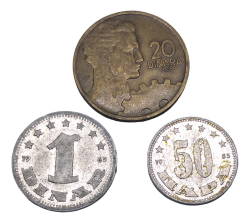 Monedas Yugoslavia De 1 Dinar A 20 Pará Años 50's Envio $57