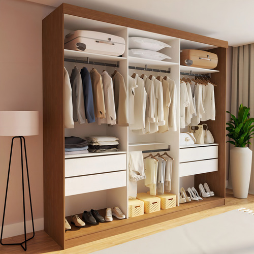 Closet Casal Sem Portas 4 Gavetas Paris