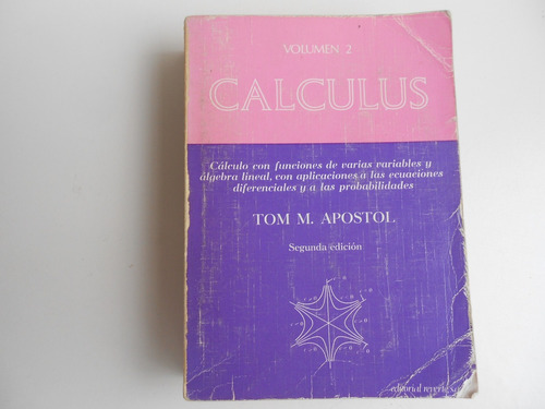 Calculus Volumen 2 Tom M. Apostol  Segunda Edicion