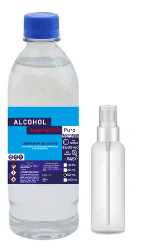 Alcohol Isopropílico Puro 500ml Gratis Spray