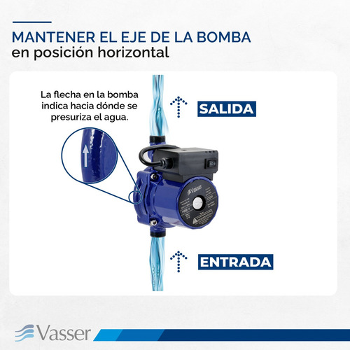 Bomba Presurizadora Vasser Pre1 9mts 1-2 Baños Accesorios