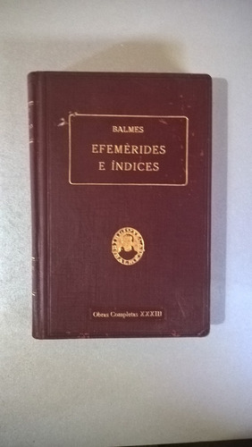 Efemérides E Índices - Jaime Balmes