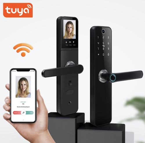 Cerradura Inteligente Wifi Tuya Smart Con Cámara Hr08-p