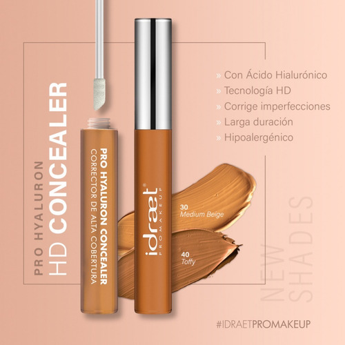 Imagen 2 de 8 de Idraet Pro Hyaluron Concealer Corrector Ojeras Make Up