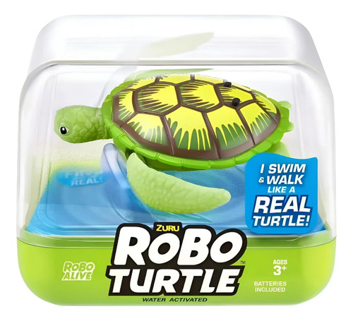 Robo Alive - Tortuga - Robo Turtle - Nada En Agua Color Verde