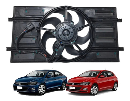 Ventoinha Radiador Volkswagen Virtus 1.0 2019 2020 Com Ar