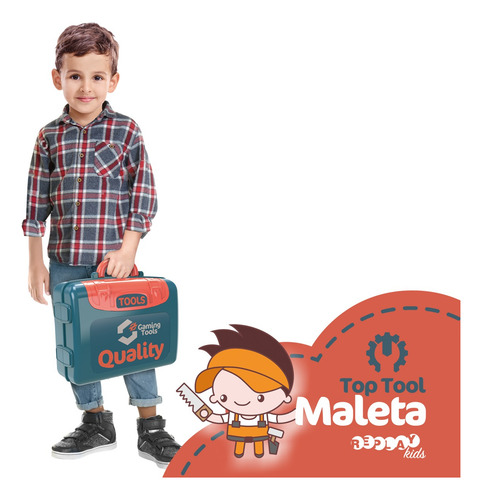 Bancada Maleta De Ferramentas Infantil Top Tools Replay Kids