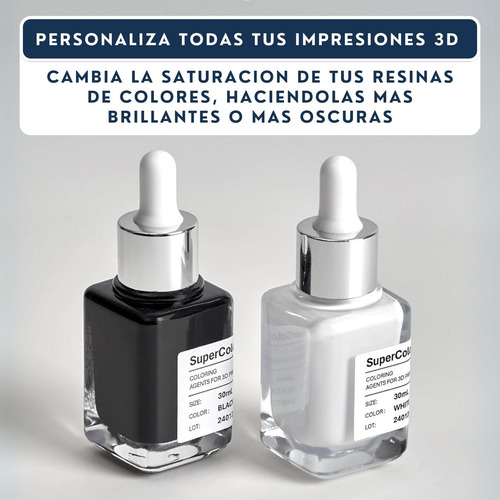 Impresora 3d Resina Pigmentos Colores 3dmaterials Kit