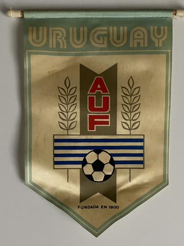 Antiguo Banderín Auf Uruguay Fútbol Fundada En 1900, Bb2