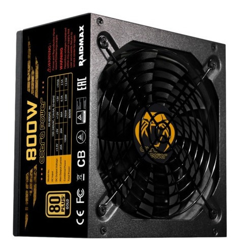 Imagen 2 de 10 de (190v) Fuent Pc Modular Raidmax 850w 80 Plus Gold Reserve
