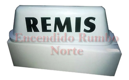 Cartel Techo Remis Con Luz Base Imantada Luminosa 12v 