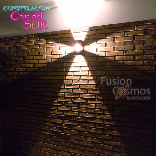 Imagen 2 de 10 de Luces Navidad Adorno Decoración Luz Efecto Cruz Fx Pack X9 Bar Resto Boliche Efecto 4 Rayos Navideño Hierro