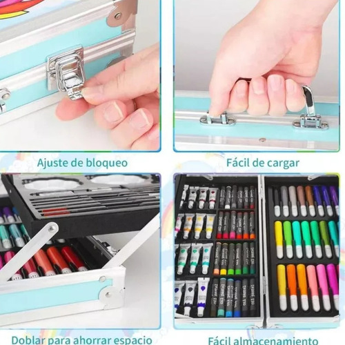 Set De Arte Maletin Metalico Premium Capibara X 145 Piezas
