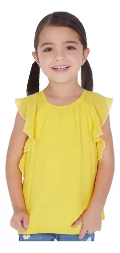 Camiseta amarilla margaritas niña Mayoral - Tep Tep® Alta moda infantil  Mayoral en México