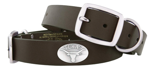 Zep-pro Texas Longhorns Collar Para Perro Concho De Cuero Ma