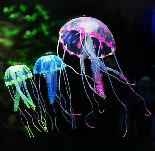 Agua-viva Artificial Brillante, Efecto Fluorescente Azul