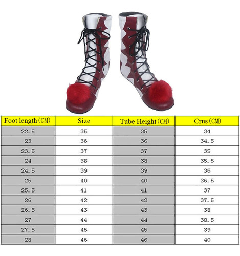 Botas Altas Joker Pennywise Cosplay It Horror Clown Killer