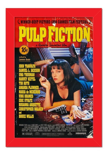 Quadro Moldura Pulp Fiction Cartaz