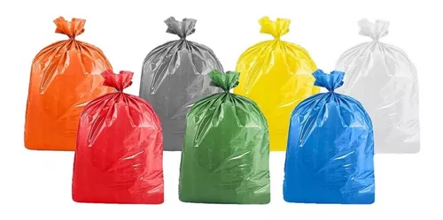 Tipos de bolsas de basura. Su grosor, colores y tamaños.