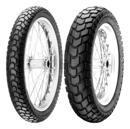 Par Pneu Pirelli Mt60 90/90-21 + 120/80-18 Com Câmara