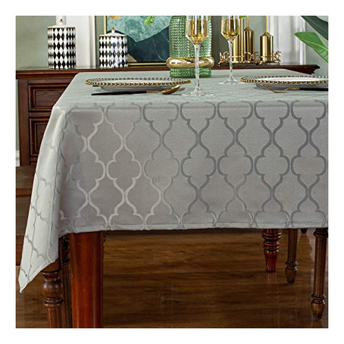 Jacquard Tablecloth Flower Pattern Polyester Tabla De Hp9v9