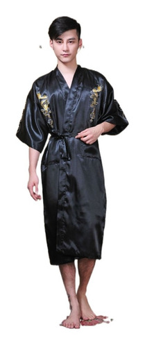 Kimono Largo Para Hombre Albornoz Pijamas Pantalones Cort