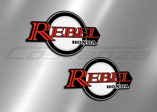 Calcos Tanque Honda Cmx Rebel 250 Fondo Negro