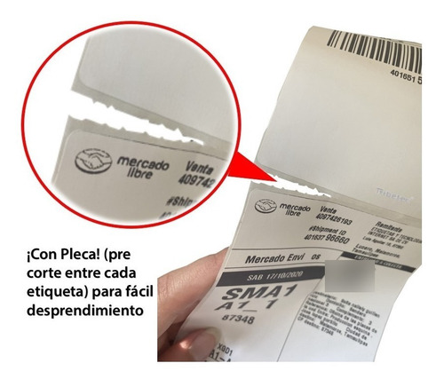 Imagen 6 de 10 de 12 Rollos Etiqueta Térmica 4x6 (102x152mm) Rollo 300 Pzs C/u