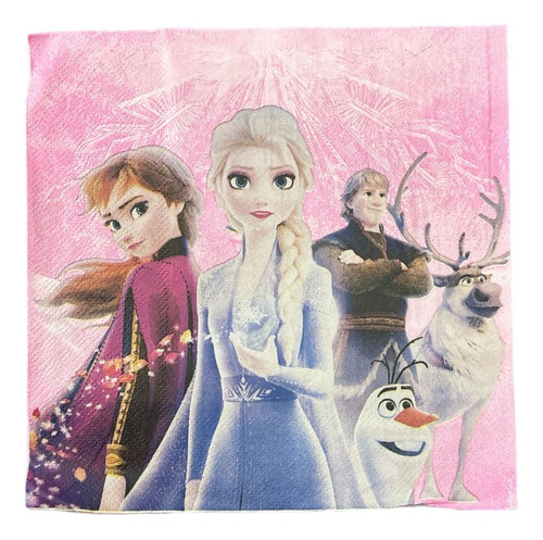 20 Servilletas Rosas De Papel Para Fiesta Con Tema De Frozen