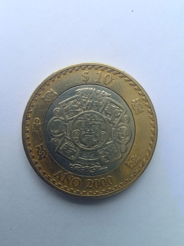 Moneda De $10 Pesos Ano $2000  Buen Estado 