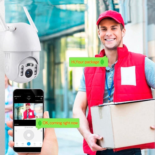 Imagen 9 de 9 de Cámara Domo Ptz Movimiento 360 Wifi Exterior Full Hd Flash