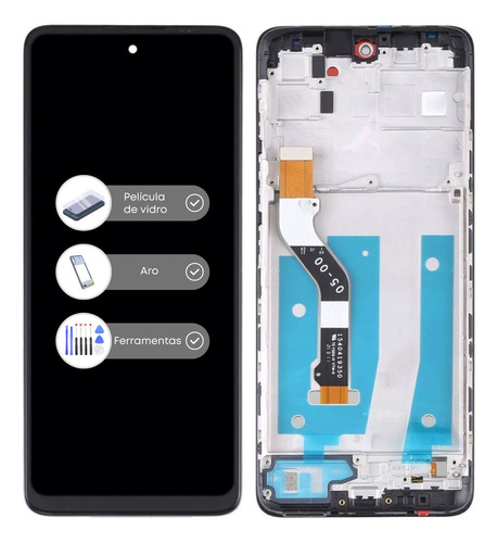 Sjpm Frontal Tela Display Lcd P/ Moto G60s Xt2133 Aro +