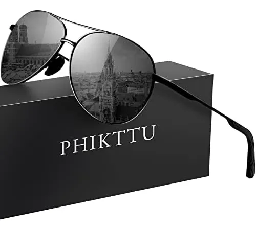 Gafas De Sol De Aviador Phikttu Para Hombre, Polarizadas, De