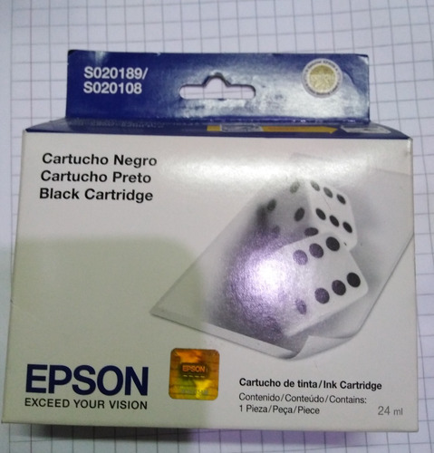 Tinta Epson S020189 Negra Original (fuera De Fecha)