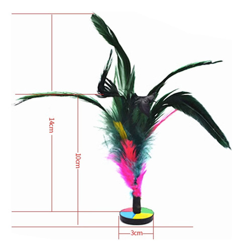 5 Peças Kick Shuttlecock Chinese Jianzi Colorful Feather Foo