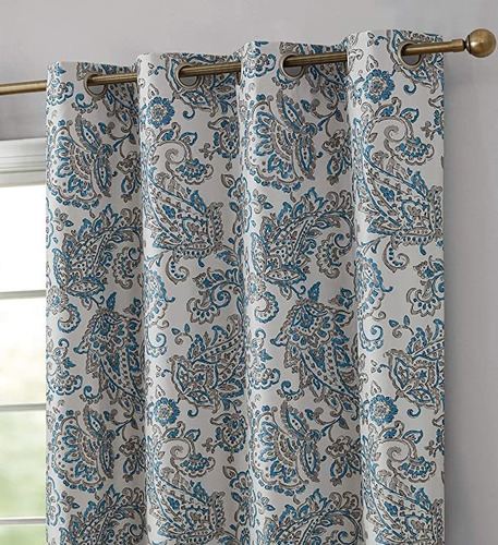 Hlc. Me Amalfi Paisley 100% Blackout Room Darkening Thermal